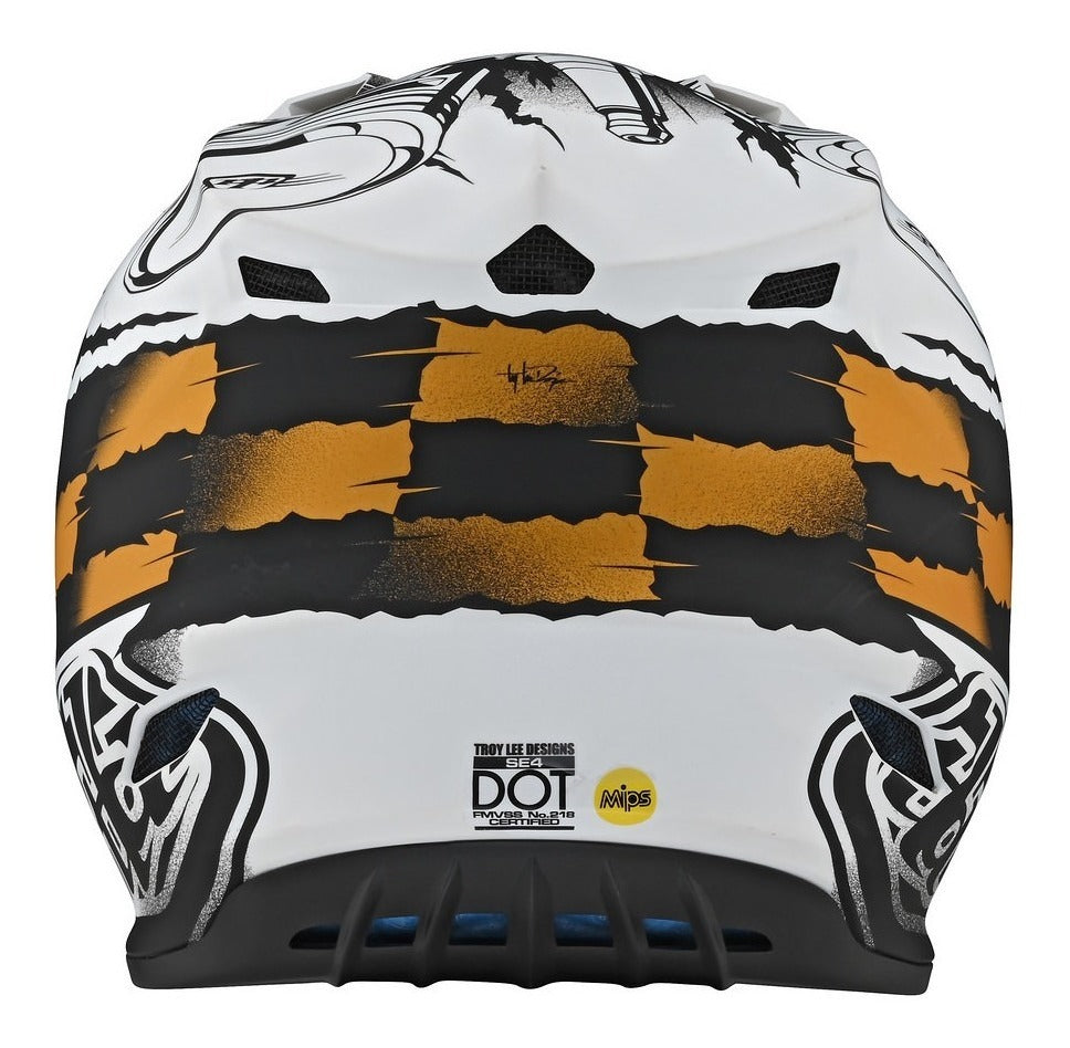 Casco Troy Lee Designs Se4 Polyacrylite Strike White / Black